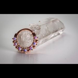 Lavender Opal & Rose Gold Septum Ring by Alchemy